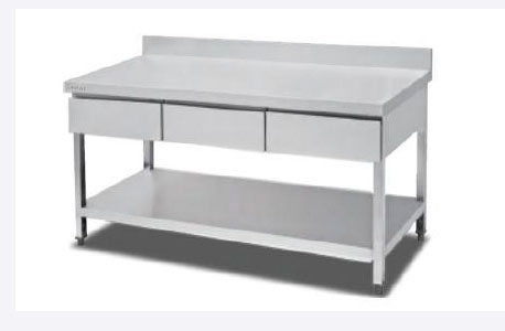 Three Drawers Work Table/Dishwasher sink/Large Single Basin