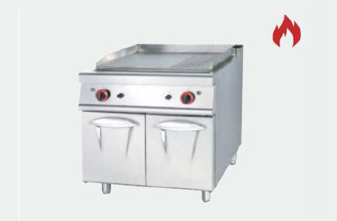 Gas Griddle & Cabinet(1/3Grooved)