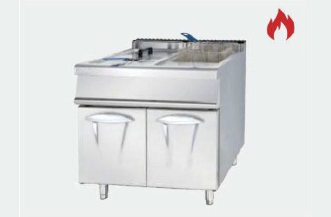 Gas 2-Tank Fryer (2-Basket) & Cabinet