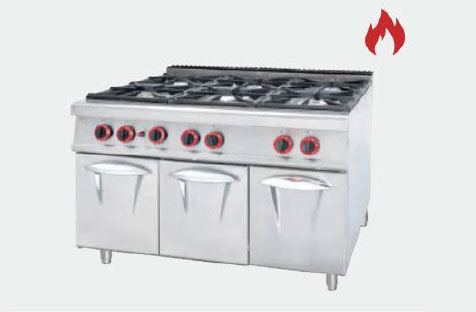6-Burner Gas Range & Cabinet