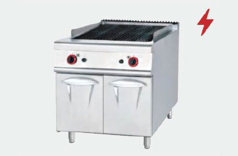Electric Lava Rock Grill & Cabinet